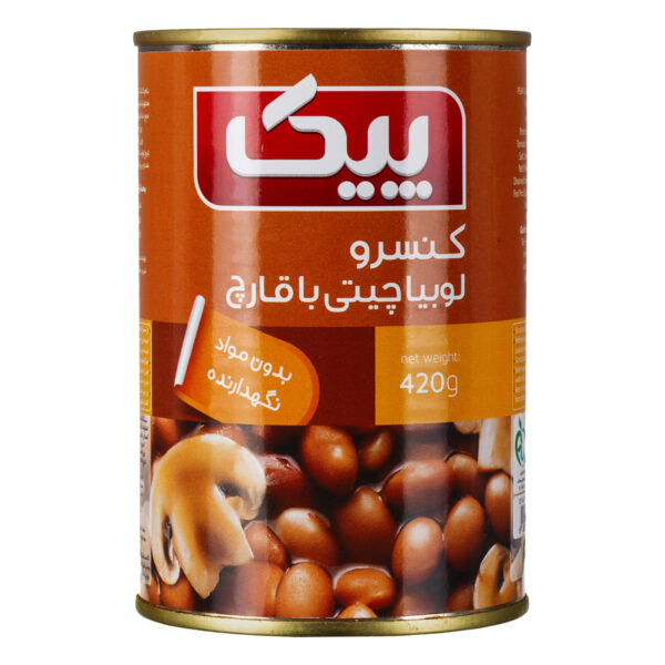 کنسرو لوبیا چیتی با قارچ پیک ۴۲۰ گرم
