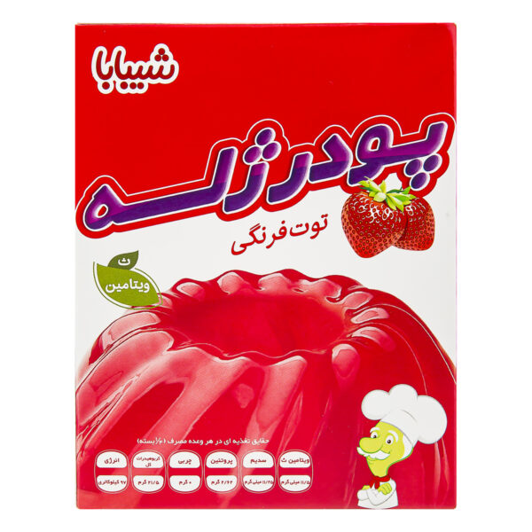 پودر ژله توت فرنگی شیبابا