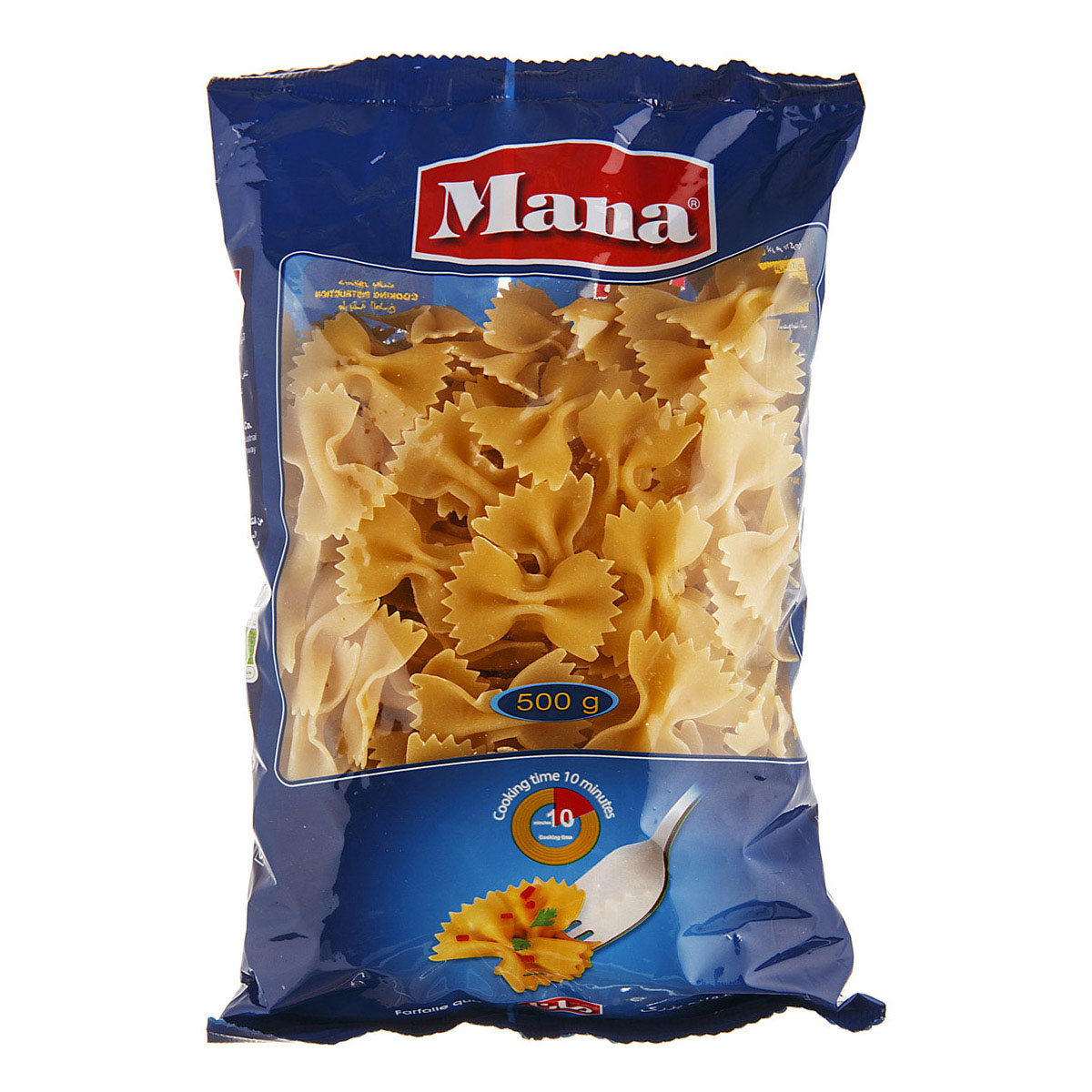 ماکارونی پروانه ای کوچک مانا 500 گرم