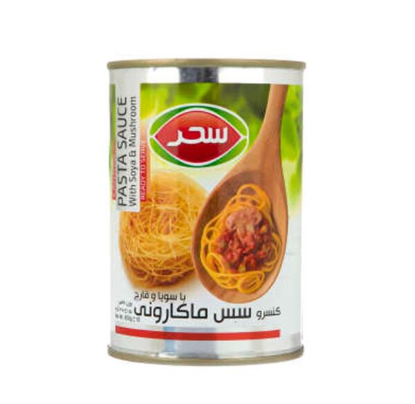 سس ماکارونی با سویا و قارچ سحر ۴۰۰ گرمی