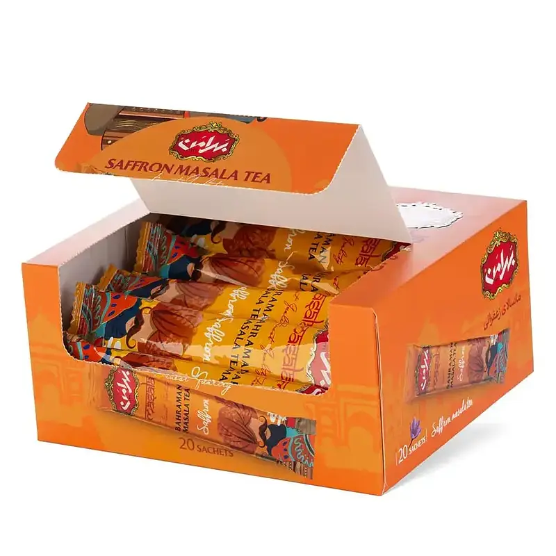 چای ماسالا زعفرانی بهرامن 20 عددی