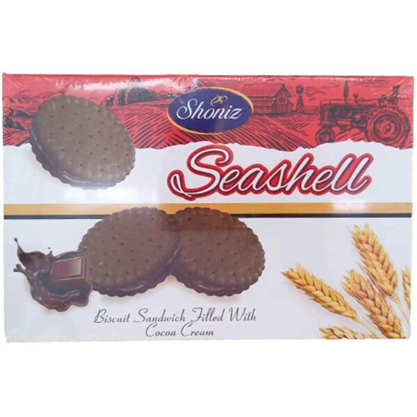 بیسکوئیت کرمدار کاکائویی سی شل شونیز 560 گرم