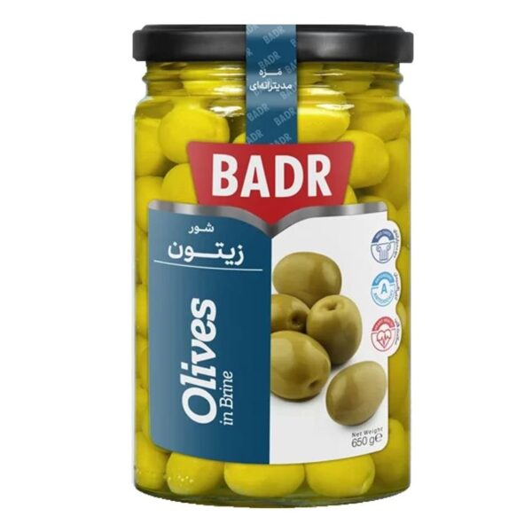 زیتون شور هسته دار بدر 650 گرم