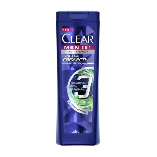 شامپو کلیر مردانه سه در یک  400 میل ultra freshness