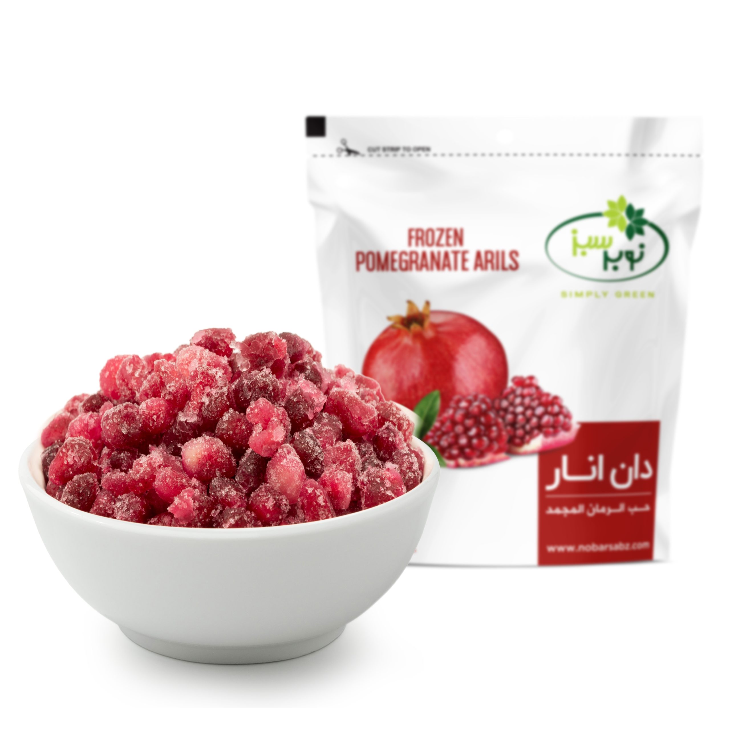 دانه انار منجمد نوبر سبز ۴۰۰ گرم